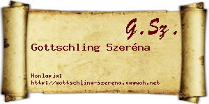 Gottschling Szeréna névjegykártya